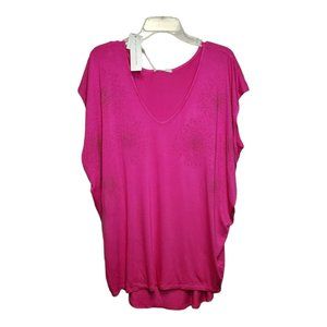 Laila Jayde Women's Sleeveless Blouse Pink Beaded Plus Size 2X NWT New with Tags